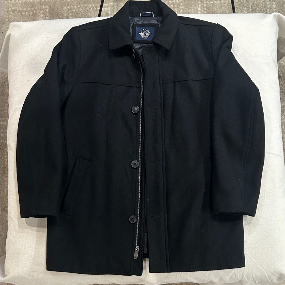 Dockers Men's Black Pea Coat